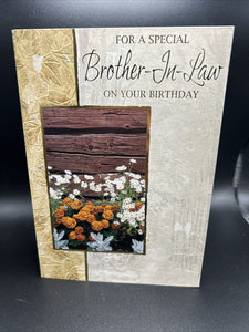 Happy Birthday Brother-In-Law Greeting Card w/Envelope