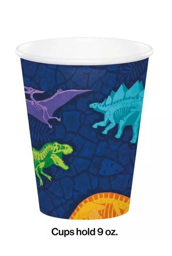 Dino Dig Paper Cups 8Ct