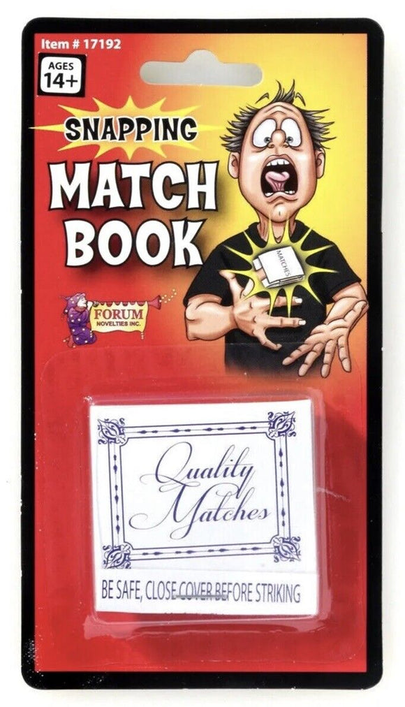 SNAPPING MATCH BOOK Snap Finger Smokers Trick Prank Gag Fake Pack Gift Cigarette