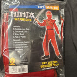Red Ninja Boy Halloween Costume Kids Size M1