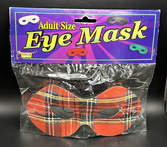 Forum Adult  Red Plaid  Eye Mask