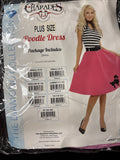 Adult Plus Pink Poodle Dress Costume 3XL1