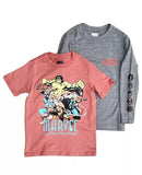 Marvel Avengers Long Sleeve & Short Sleeve Graphic T-Shirt 2Pack Size M (8)