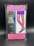 Totally 80’s Adult Pink Neon Fishnet Leggings Halloween Costume Dress Up