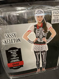 Big Girls' Day of The Dead Sassy Skeleton Costume Med 8-10