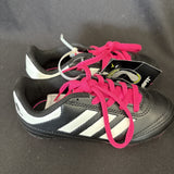 Adidas Black And White Soccer Cleats With Hot Pink Laces And Cleats Sz 10.5 NWT1