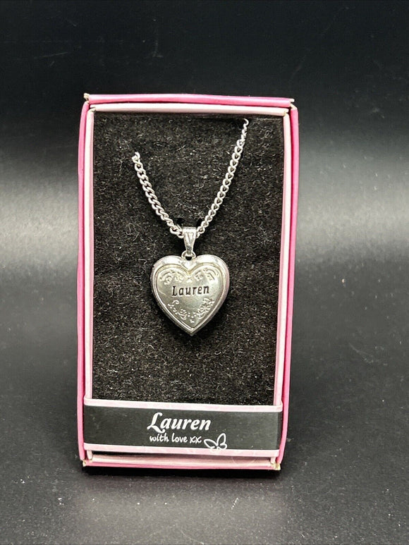 Heart Picture Locket With Love Necklace 16-18