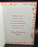 Happy Thanksgiving Niece and Family Greeting Card w/Envelope
