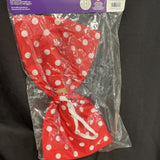 JUMBO CLOWN RED POLKA DOT 15" BOW TIE HALLOWEEN COSTUME DRESS ACCESSORY BB43RD