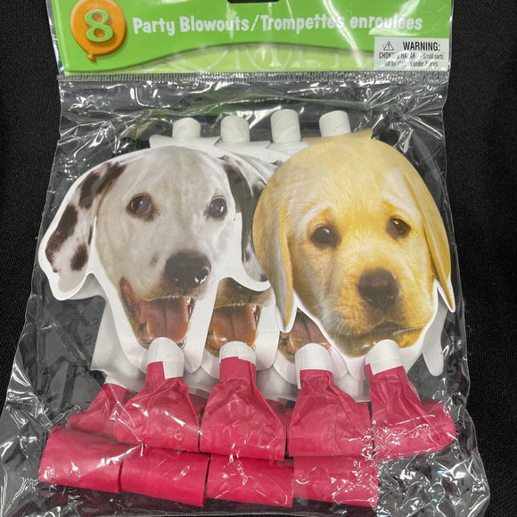 Amscan 8 Party Blowouts - Puppies / Dogs