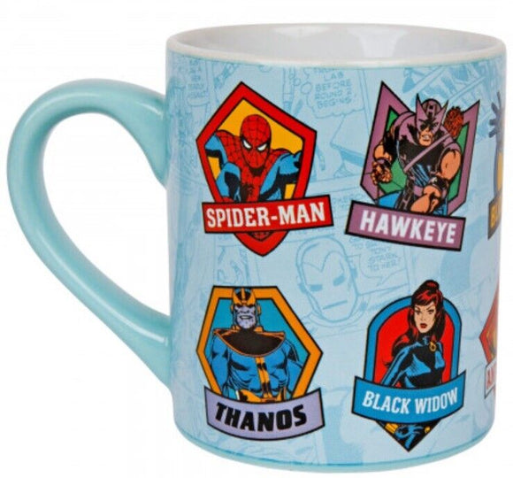 MARVEL BADGES 14OZ CERAMIC MUG