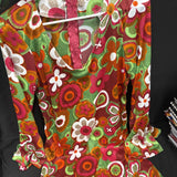 Women's Groovy Flower Dress Style Costume Size XL2