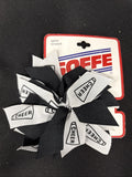 Soffe Cheer Spirit Logo W/Black Ribbon Accent And Scrunch Rubber Band0