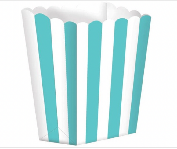 Popcorn/Candy Favor 5 Boxes 2.5”x5.3”x1.5” Mint Green Color