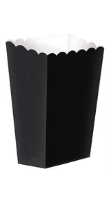 Amscan Paper Popcorn Boxes; 5.25"H x 2.5"W Black  5 Per Pack