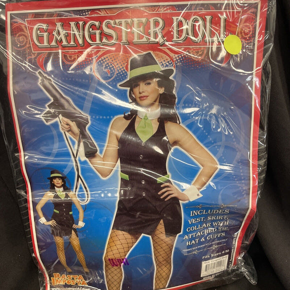 Women's Sexy Halloween Gangster Cosplay Costume Size 4-10