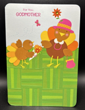 Happy Thanksgiving Godmother Greeting Card w/Envelope