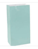 Amscan Mini Paper Bags, 6.5H X 3W X 2D, Robins Egg Blue, 12/Pack