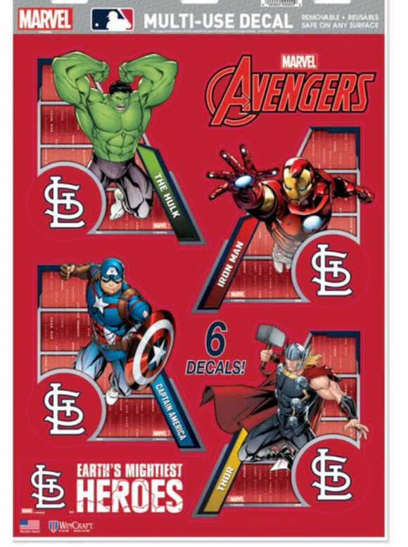 St. Louis Cardinals /  MARVEL Multi-Use 6 Piece Decals 11