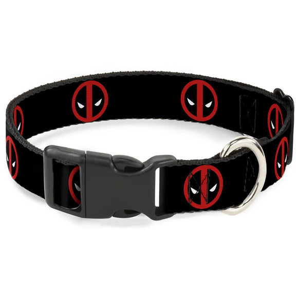 Plastic Clip Collar - Deadpool Logo- WDP007