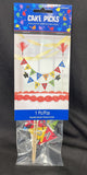 Hip Hip Hooray Graduation Pennant Banner Cake Topper