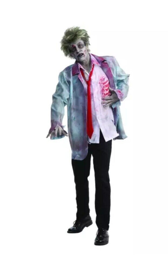 Zombie Man Adult Halloween Costume One Size Fits Up To 42” Chest