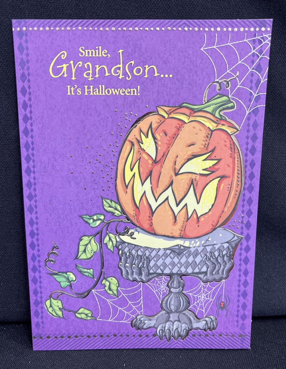 Happy Halloween Grandson Greeting Card w/Envelope