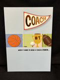 Thank You Coach Greeting Card w/Envelope