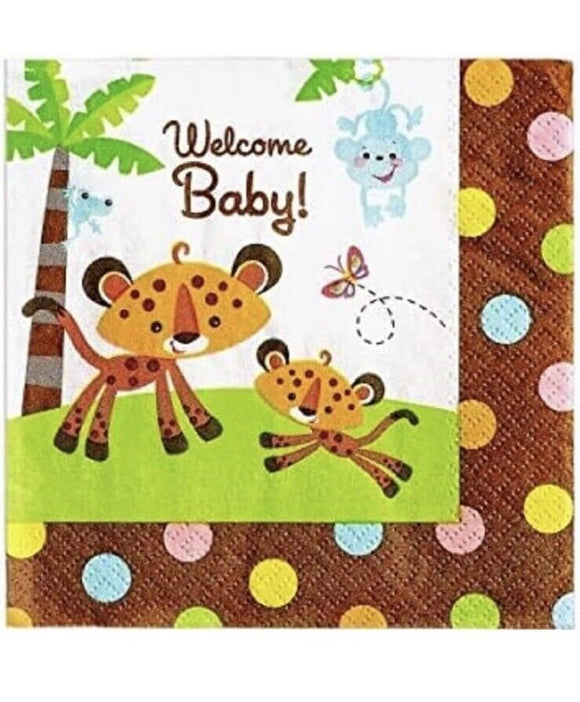 Fisher Price Toy Cute Kids ABC Baby Shower Party Paper Beverage Napkins 16Ct