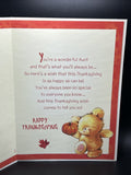 Happy Thanksgiving Aunt Greeting Card w/Envelope