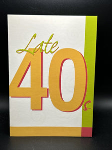 50th (Late 40s) Birthday Greeting Card w/Envelope