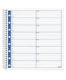 Adams Voicemail Log Book, 8 1/4" x 8 1/2", 120 Pages, White/Canary Yellow