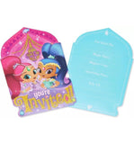 Shimmer & Shine Nick Jr Cartoon Kids 8 Birthday Party Invitations w/ Envelopes