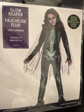 Glow Reaper Grim Skeleton Girl Suit Yourself Fancy Dress Halloween Size S 4-6