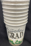 Congratulations Grad Ivy Pattern Hot/Cold Cups 8Ct