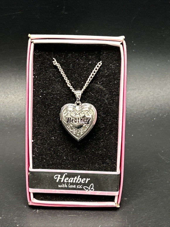 Heart Picture Locket With Love Necklace 16-18