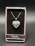 Heart Picture Locket With Love Necklace 16-18" Chain Heather