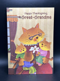 Happy Thanksgiving Great-Grandma Greeting Card w/Envelope