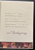 Happy Thanksgiving Grandson Greeting Card w/Envelope