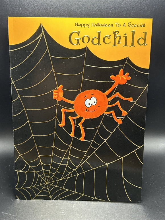 Happy Halloween Godchild Greeting Card w/Envelope
