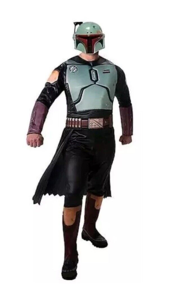 Jazwares Star Wars Boba Fett Adult Halloween Costume XL Jumpsuit With A Mask NEW