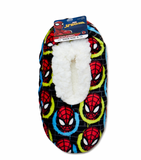 Spider-Man Boys Print Slippers with Faux Sherpa Lining S/M (8-13)