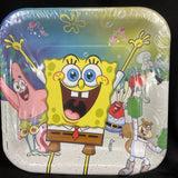 SpongeBob SquarePants Nickelodeon Kids Birthday Party 9" Square Dinner Plates