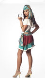 Lady Sexy GYPSY ROSE Costume Womens Top Skirt Head Scarf Sash Adult XS Small 0 21