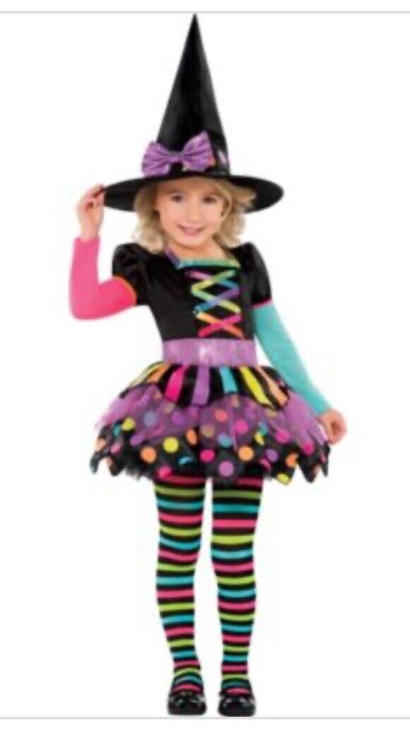 Girls Miss Matched Witch Costume Girls Small 4-6