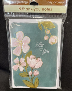 Floral Thank You Notes 8 Ct By Designer Greetings