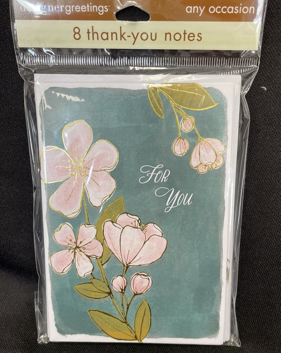 Floral Thank You Notes 8 Ct By Designer Greetings