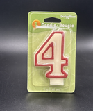 DesignWare Candle # 4 White Red Trim0