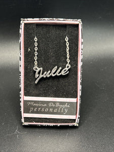 Marina DeBuchi "Julie" Necklace Silver Plated 15 +3 extender NEW