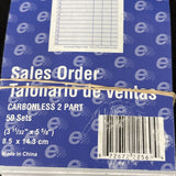 Sales Order Carbonless 2 Part 50 Sets In Each 3 Pads2